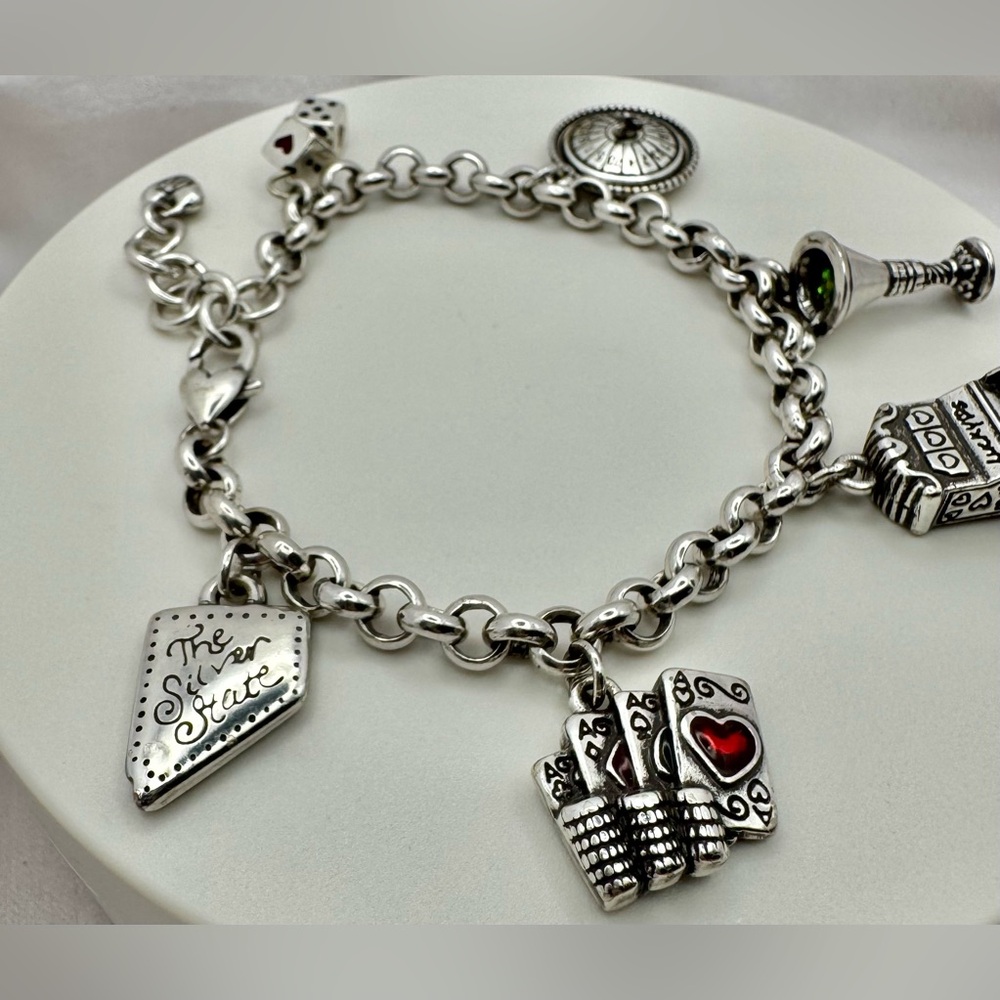 BRIGHTON NEVADA CASINO 🎲 6 CHARM BRACELET Las Vegas - Picture 4 of 7